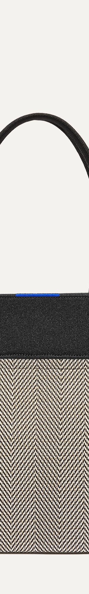 The Classic Tote - Black Herringbone