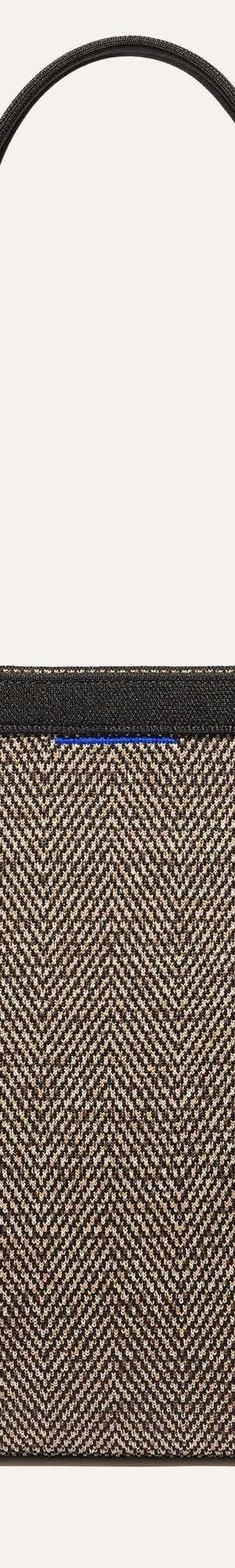 The Lightweight Zip Tote - Cacao Herringbone