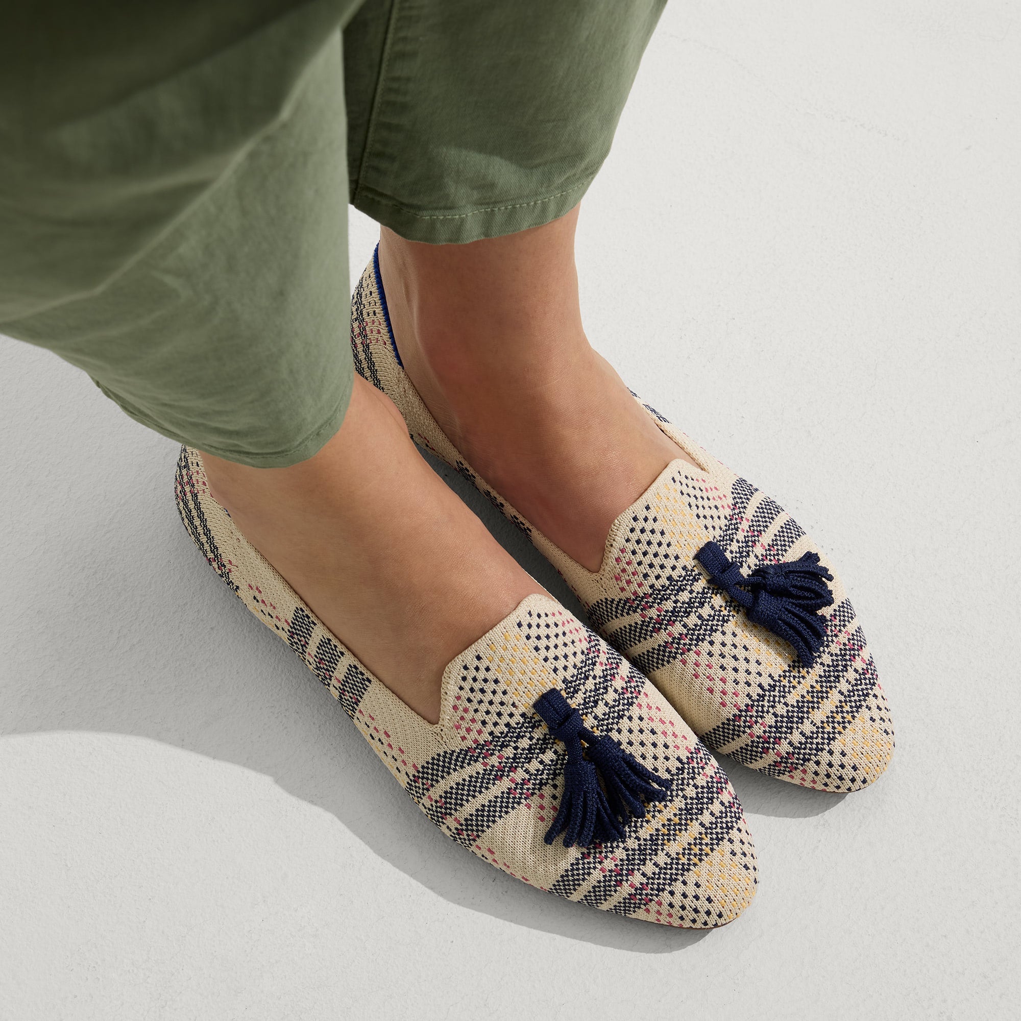 The Almond Tassel Loafer - Spring Plaid - Image 3